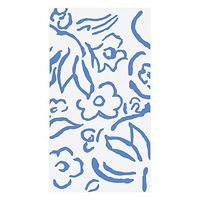 Caspari Matisse Paper Guest Towel Napkins in Blue - Two Packs of 15