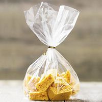 100 Pcs 10 in x 6 in(1.4mil.) Clear Flat Cello Cellophane Treat Bags Good for Bakery, Cookies, Candies