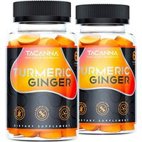 Tacanna Turmeric Ginger Gummies [2 Pack] 120 Count - Curcumin Joint Support - Pain Relief, Antioxidant, Anti-inflammatory, Turmeric Curcumin Chews