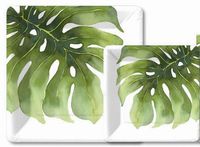 Oasis Leaf 7 inch Square Paper Plates