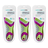 Comfort Zone Triple Gel Insoles for Women, Sizes 6-10, 3 Pack