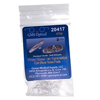 GMS Optical® Soft Silicone Symmetrical Shaped Eyeglass Nose Pads (17mm Screw-in, 4 Pair)