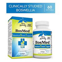 Terry Naturally BosMed Intestinal Bowel Support - 400 mg Boswellia Complex, 60 Softgels - Relieves Occasional Gas, Bloating & Intestinal Discomfort - Non-GMO, Gluten-Free - 60 Servings