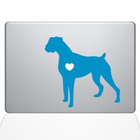 The Decal Guru I Love My Boxer Dog Decal Vinyl Sticker, 13" MacBook Air, Light Blue (1481-MAC-13A-LB)