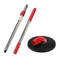 Voberry Spin Mop Pole Handle Replacement for Floor Mop 360 No Foot Pedal Version (Red)