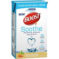 Boost Soothe Clear Nutritional Drink, Hint of Peach-Mint, 8 OZ (Pack - 27)