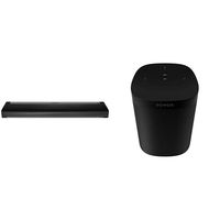 Sonos Playbar - The Mountable Sound Bar for TV, Movies, Music, and More - Black Bundle with Sonos One (Gen 2) - Voice Controlled Smart Speaker with Amazon Alexa Built-in - Black