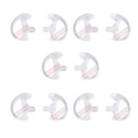 YEHTEH Earmold Replacement Flexible Silicone Earplug, Open Ear Insert for Two Way Radio Acoustic Tube Earpiece. (White, Small,5 Pairs)
