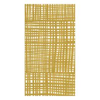 Caspari Raffiné Paper Linen Guest Towel Napkins in Gold, Two Packs of 12