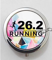 BlackKey 26.2 Marathon Running 3-Compartment Decorative Pocket Gift Box Case Organizer for Pill, Color 1 -433