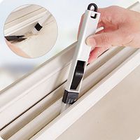 Window Door Track Groove Corner Keyboard Slot Cleaning Brush with Dustpan Set