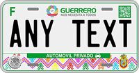 Guerrero Mexico Placas License Plate