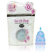 Luv Ur Body Menstrual Cup – Eco Friendly, Soft, Flexible, Firm and Hypoallergenic FDA Approved Medical-Grade Silicone – Prevent Shafting Rashes Reduce Menstrual Cramps (Small - Baby Blue)