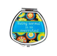 Ganz It's a Girl Thing Compact Pill Box - Normal Is Overrated Fashion Pill Box With Mirror
