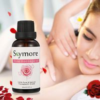SKYMORE Body Massage Oil Rose, 100% Pure & Natural Ingredients, Essential Oils for Therapeutic Massaging-Anti-Aging, Relaxation, Moisturizing, Hydrating and Romance