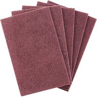Chef Grade, Non Scratch Large Red Scouring Pads 5 Pack. Non-Metal Scour Cleaning Tool is The Best Heavy Duty Kitchen Dish Scrubber. Clean Any Steel Pot, Pan or Grill with a Reusable Scourer Pad