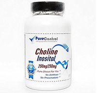 Choline 250mg Inositol 250mg // 100 Capsules // Pure // by PureControl Supplements