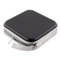 Fatcolo 40 Disc DVD VCD DJ Storage Album Bag Hard Box Double side DVD storage case (black)
