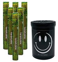 Herb Airtight Container Fresh Kettle with Cyclones Natural Hemp Cones 6 Count DC Crafts Nation- Happy Face