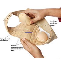 Healthnode(TM) Inguinal Hernia Belt for Men Post Surgery Hernia Pain Relief Truss Brace for Double/Single Inguinal Superior Comfort & Adjustable Pressure 2 Removable Foam Pads (Beige, XX-Large)