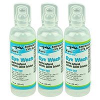 Eyes Alive Eye Wash Sterile Buffered Isotonic Saline Solution Pack of 3-1oz Bottle - Made in The USA