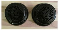 2 RV Marine Glossy Black Wave 5.25" Flush Mount Speakers UV Protect Waterproof