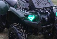 Yamaha Grizzly 500 700 Halos rings lights set 2 - Green led light angel eye