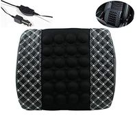 Car Massage Cushion, 12V Lumbar Electric Massage Convexes Seat Back Support Waist Cushion Wire Switch, for Wheelchair Office Home Etc,B