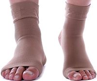 Doc Miller Plantar Fasciitis Socks Medical Grade Compression Foot Sleeves - Ankle Arch & Heel Support Achilles Tendon Support, Heel Spurs Tendonitis, Joint Pain Eases Swelling (Tan Skin, Medium)