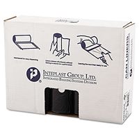 Inteplast S404816K High-Density Can Liner, 40 x 48, 45gal, 16mic, Black, 25/Roll, 10 Rolls/Carton