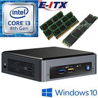 Intel NUC8I3BEK 8th Gen Core i3 System, 8GB Dual Channel DDR4, 120GB M.2 SSD, Win 10 Pro Installed & Configured by E-ITX