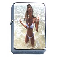Bali Pin Up Girls Indonesia Flip Top Dual Torch Lighter S8 Smoking Cigarette