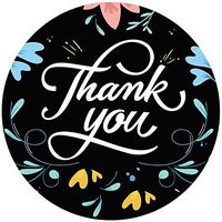 Thank You Stickers Roll |1.5 inches 500 Count Adhesive Round Labels | Small Business,Packages, Baby Showers, Weddings, Graduations, Birthdays