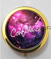 BlackKey Confidence Beautiful Inspirational Word 3-Compartment Decorative Pocket Gift Box Case Organizer for Pill, Color 2 -1697