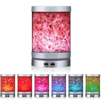 AIGOCEER Essential Oil Diffuser Himalayan Salt Lamp Cool Mist Humidifier 3 in 1. 120ml Ultrasonic Aroma Diffusers Humidifier. 7 Colors Changing LED Night Lights, Waterless Auto Shut-Off - Silver