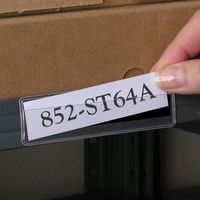 STORE SMART - Clear Plastic Shelf Tag/Label Holder - Magnetic Back - 1" x 4" - Open Long Side - 25-Pack - PESPC2432LM-25