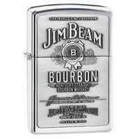 Personalized Jim Beam Pewter Emblem Chrome ZIPPO Lighter - Free Engraving