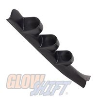 GlowShift Black Triple Pillar Gauge Pod for 1988-1994 Chevrolet Chevy C/K 2500 3500 - ABS Plastic - Mounts (3) 2-1/16" (52mm) Gauges to Truck's A-Pillar