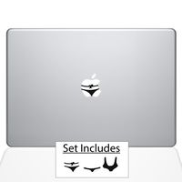 The Decal Guru 1008-MAC-11A-G Beach Babes MacBook Decal Vinyl Sticker - 13" MacBook Pro (2015 & Older) - Black