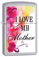 Zippo Personalized Message Engraved on Backside I Love My Mother Windproof Lighter