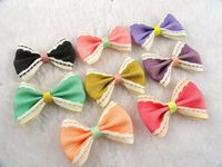 80 Pcs Satin Ribbon Bow Sewing/Wedding/Appliques Pick Color (Mix)