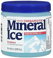 Mineral Ice Cool Greaseless Pain Reliever, 8 Ounce, Pack of 3