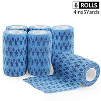 AUPCON Cohesive Bandages Self Adhesive Bandage Vet Wrap Bulk Self Adherent Wrap Non-Woven for Pets Animals & Ankle Sprains & Swelling Supply, FDA Approved 4 Inches x 5 Yards