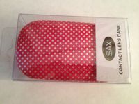 13 Varieties of Contact Lens Case You Choose (Red Metallic Dot)