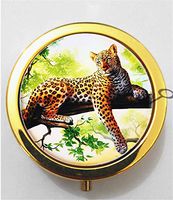 BlackKey Animal Leopard 3-Compartment Decorative Pocket Gift Box Case Organizer for Pill, Color 2 -1810