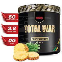 Redcon1 Total War - Pre Workout, 30 Servings, Boost Energy, Increase Endurance and Focus, Beta-Alanine, Caffeine (Pineapple Juice)