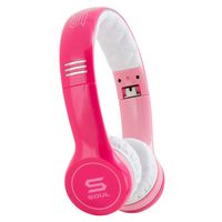 Soul by Ludacris SL100PP Ultra Dynamic On-Ear Wired Headphone with Microphone and Inline Remote for Apple iPhone iPad. Pink
