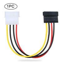 KKmoon SATA Power Connector Adapter Cable 1Pc 6-Inches 4-Pin Molex to 15-Pin