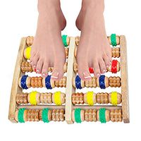 Dual Foot Massager Roller, Wooden Dual Foot Massager and Roller for Relax Relieve Foot Pain and Plantar Fasciitis