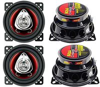 4) New BOSS CH4220 4" 2-Way 400W Car Audio Coaxial Speakers Stereo Red 4 Ohm